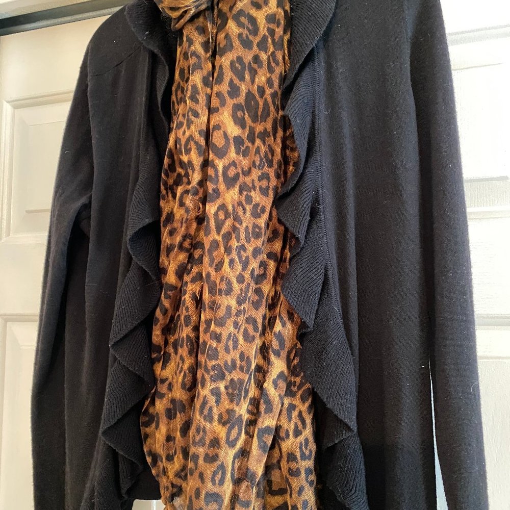 Talbots  Ruffled Open Cardi - Picture 2 of 2